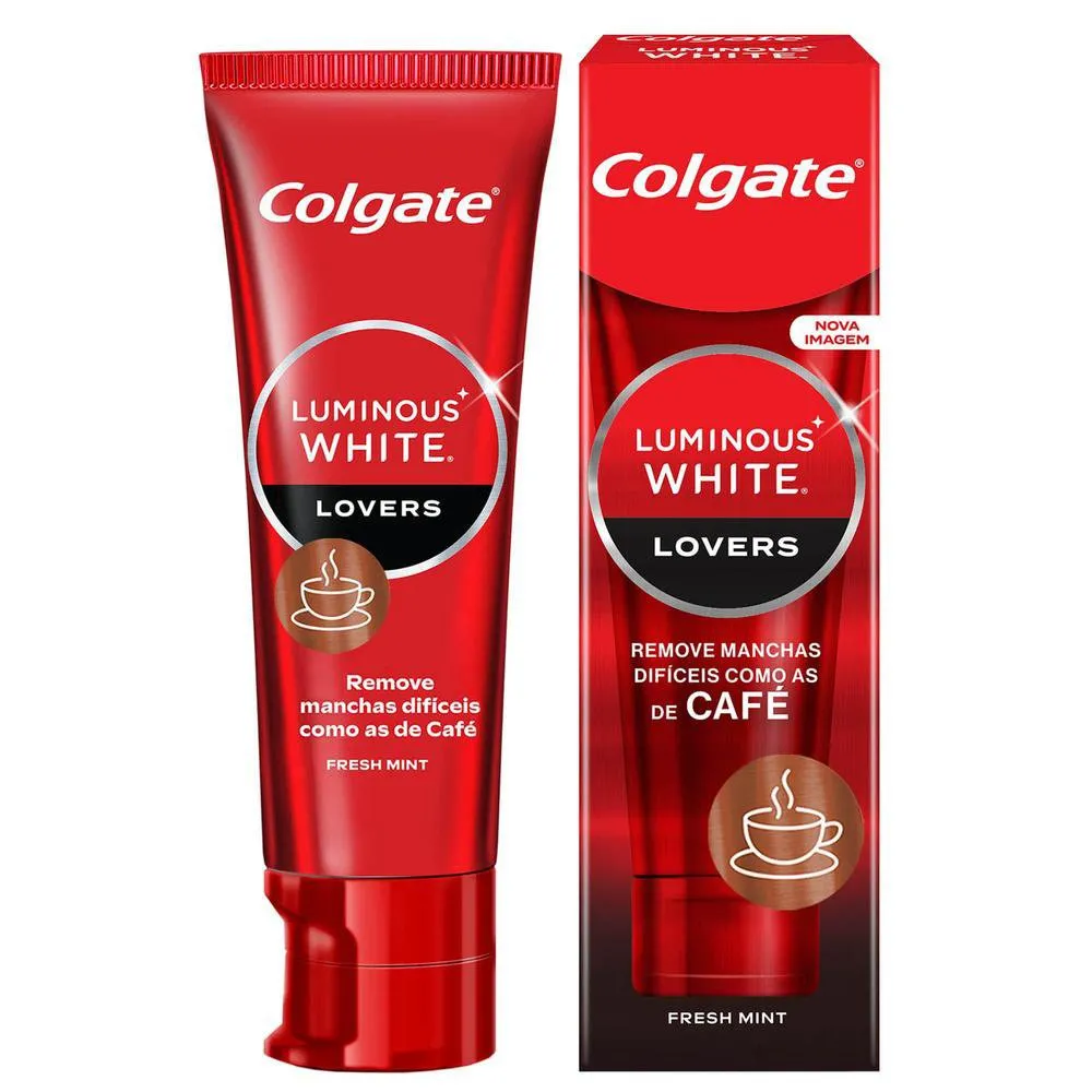 Creme Dental Clareador Colgate Luminous White Lovers Manchas de Café 70g
