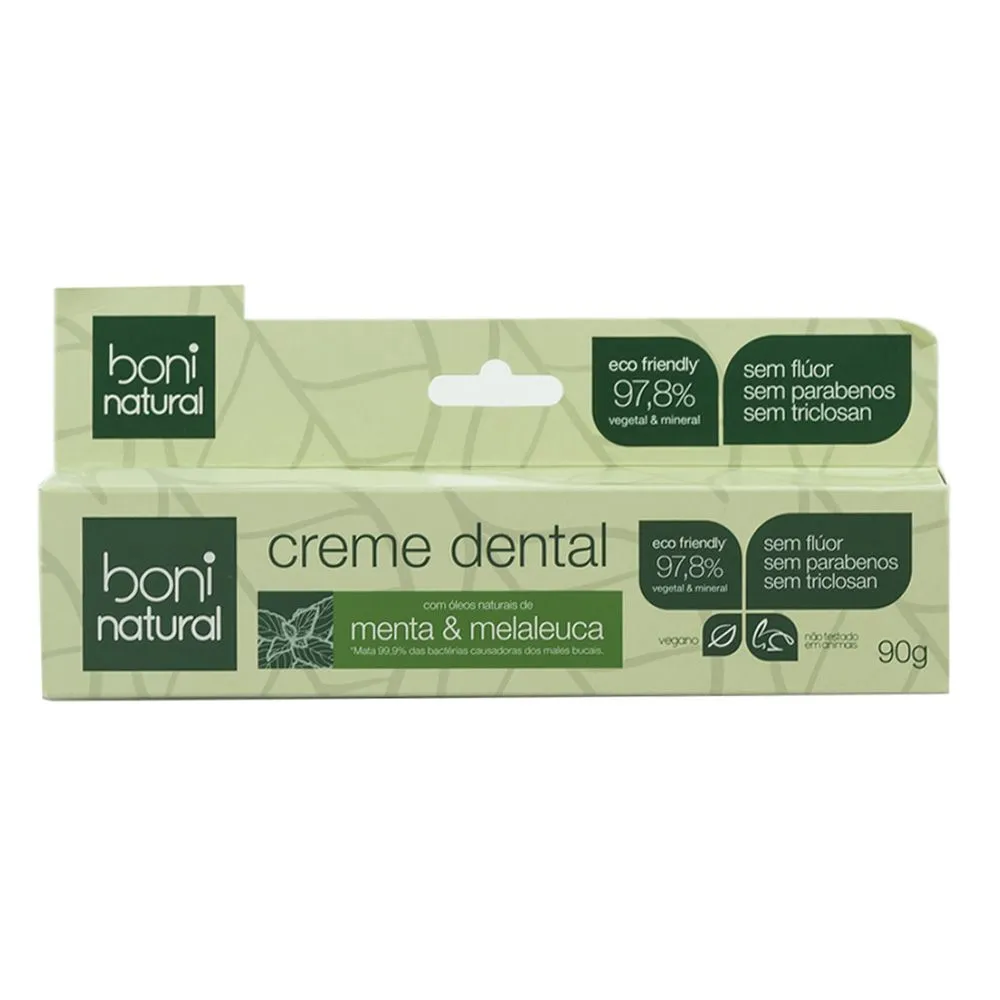 Creme Dental Menta e Melaleuca Boni Natural 90g
