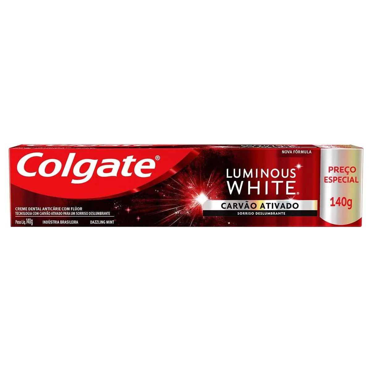 Creme Dental para Clareamento Luminous White Carvão Ativado 140g Colgate