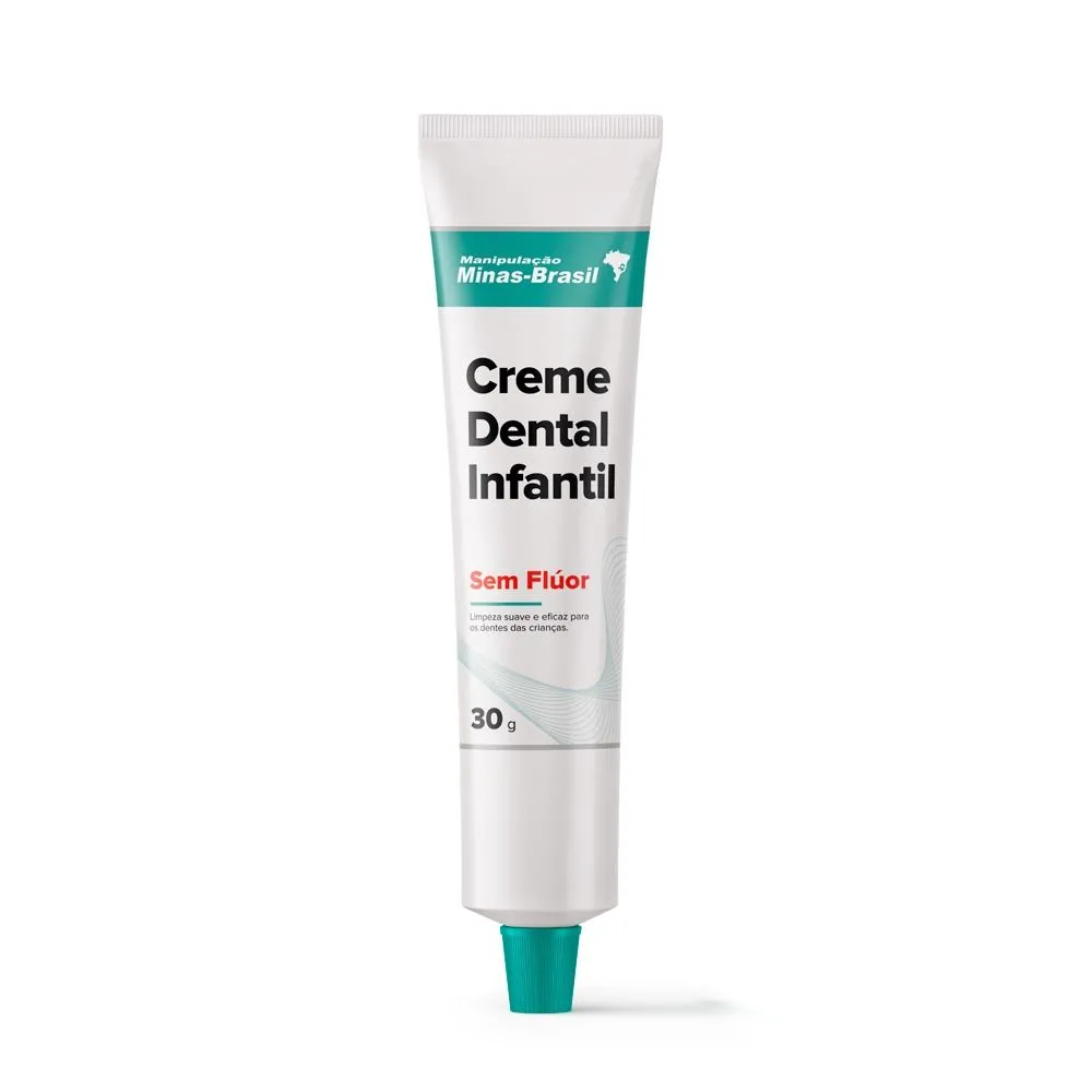 Creme Dental Sem Fluor Sabor Morango Infantil 30g