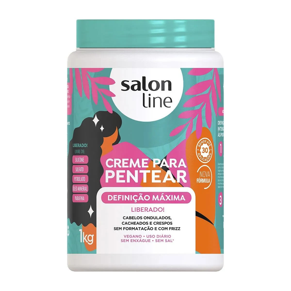 Creme Para Pentear Definição Máxima Com 1kg Salon Line