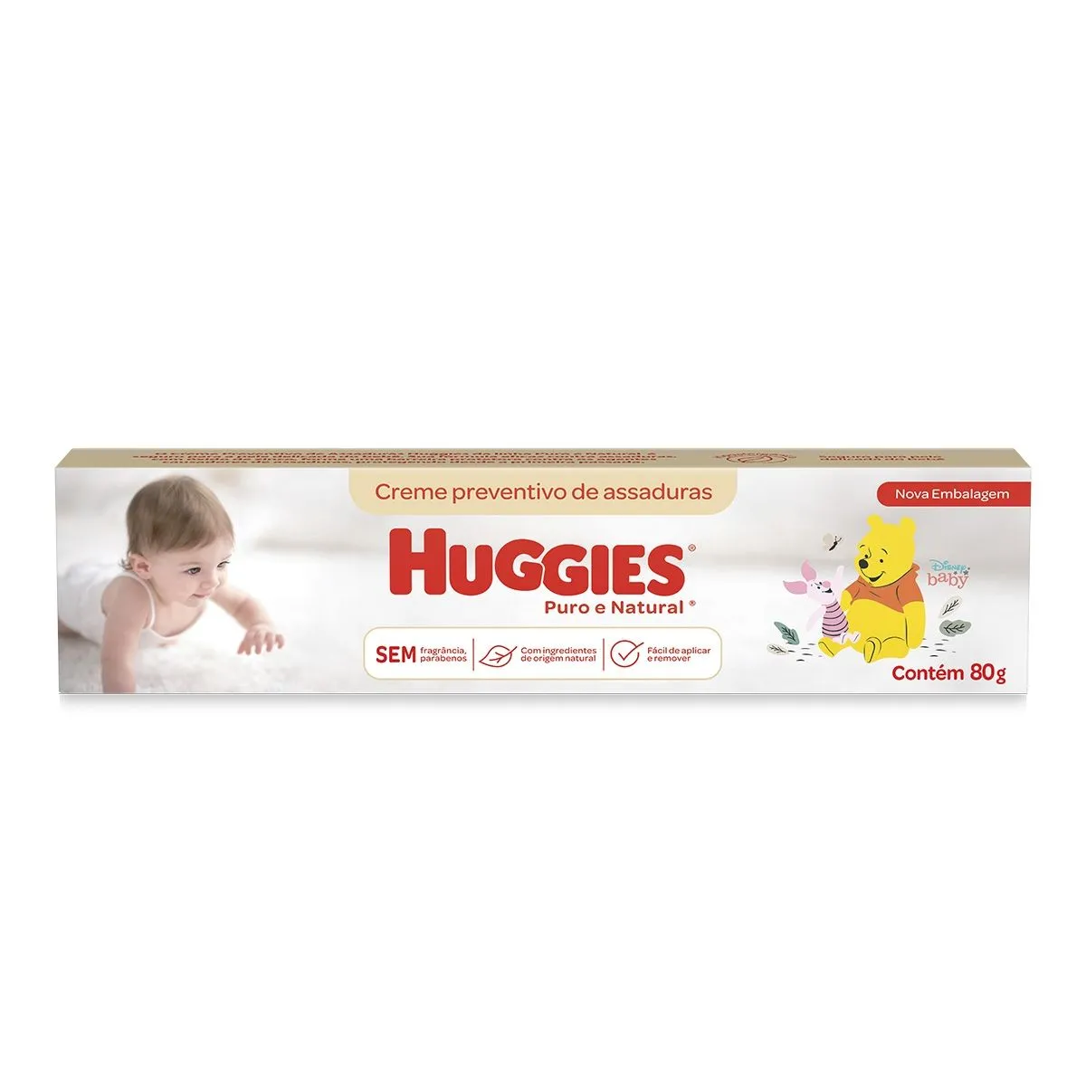 Creme Preventivos De Assaduras Huggies Puro Natural 80G