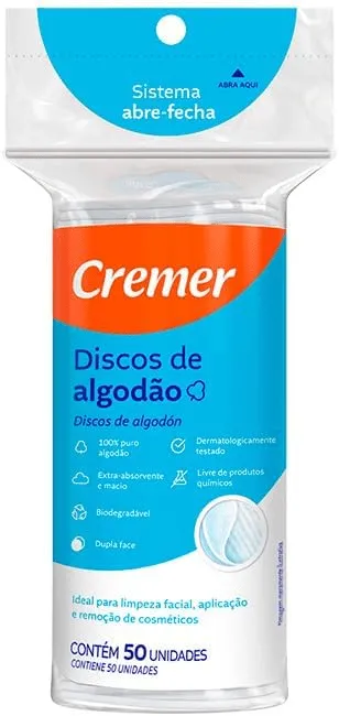 Cremer Algodão Discos 50un
