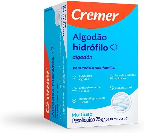 Cremer Algodão Hidrófilo 25gr