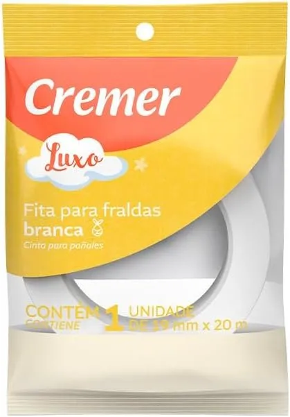 Cremer Fita Fralda Branca 19mm X 20m