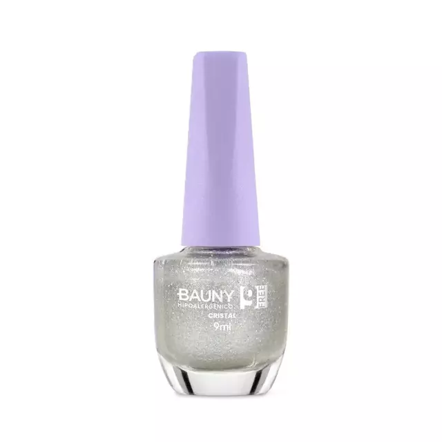 Bauny Esmalte Glitter 9Free 9ml - Cor Cristal