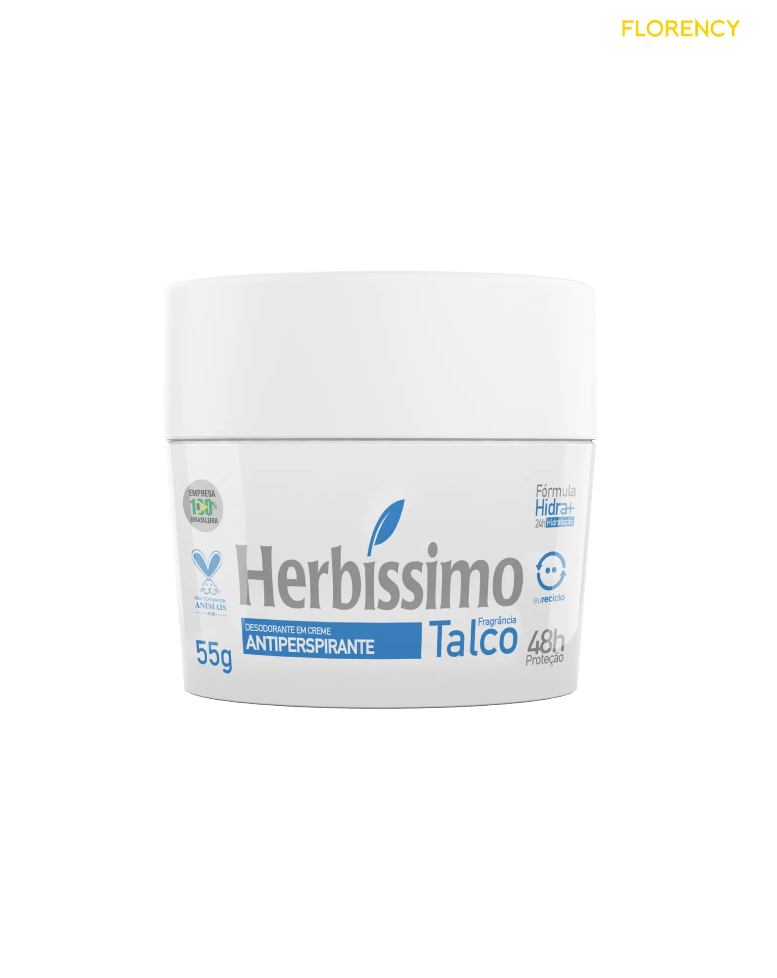 Desodorante Pote Herbíssimo Talco 55g