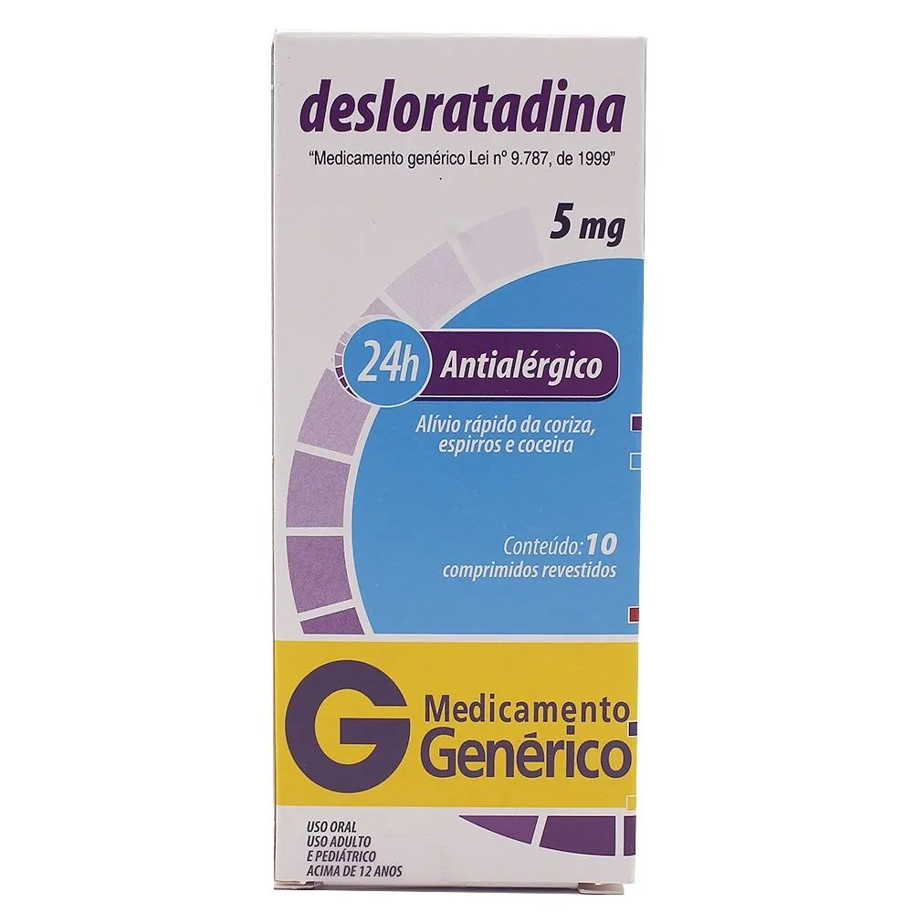 Desloratadina 5mg com 10 comprimidos revestidos Genérico Legrand