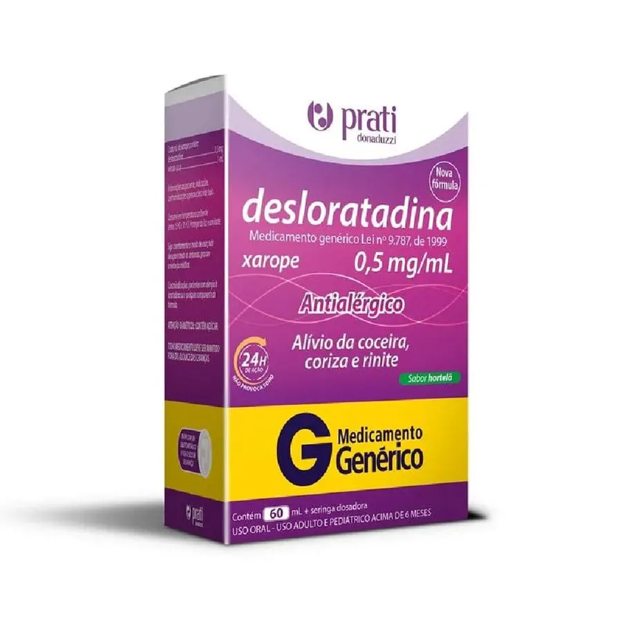 Desloratadina Xarope Genérico Prati-Donaduzzi 0,5mg/ml 60ml