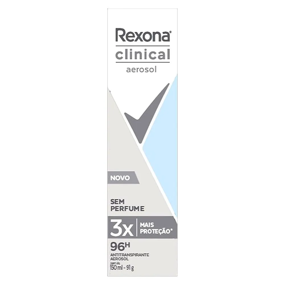 Desodorante Aerosol Sem Perfume Rexona Clinical 150Ml/91G