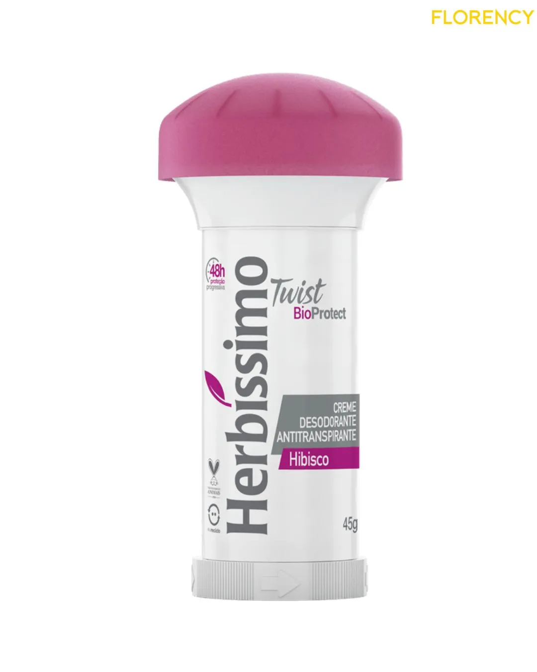 Desodorante Creme Herbíssimo 45g Hibisco