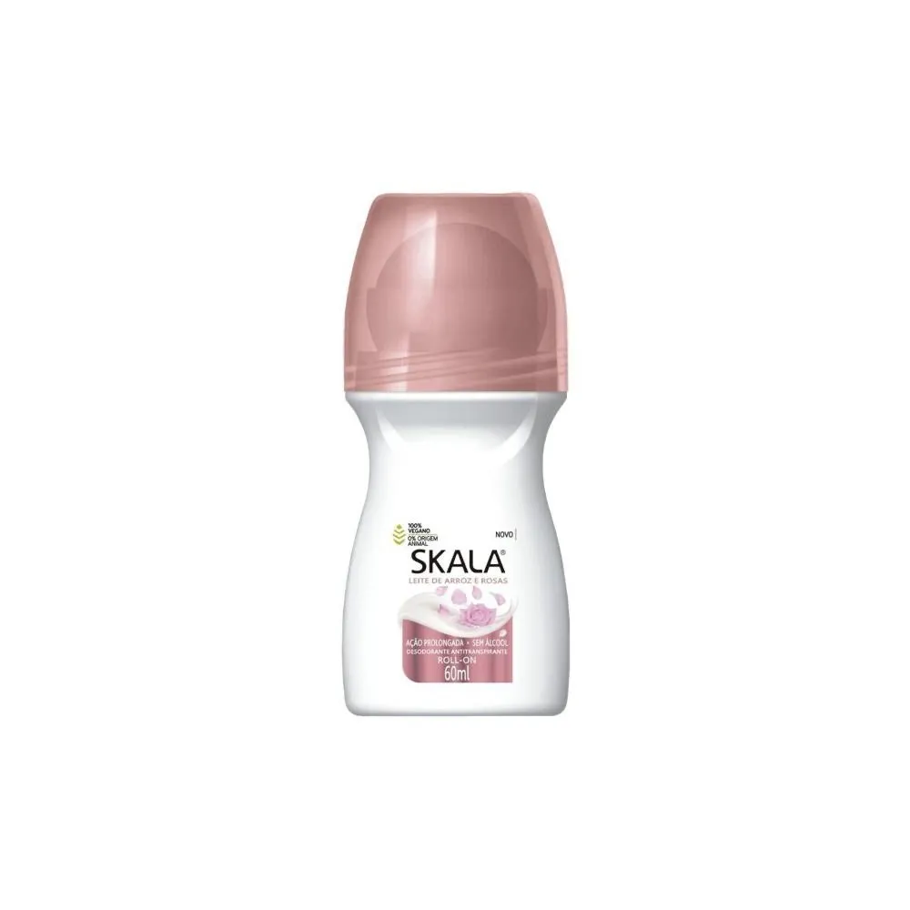 Desodorante Roll On Skala Leite De Arroz e Rosas 60ml