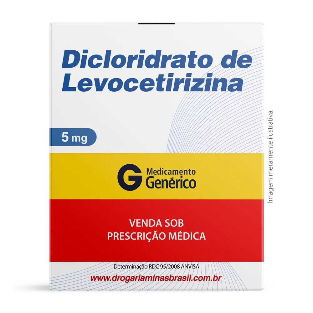 Dicloridrato De Levocetirizina 5Mg Com 10 Comprimidos Genérico Eurofarma