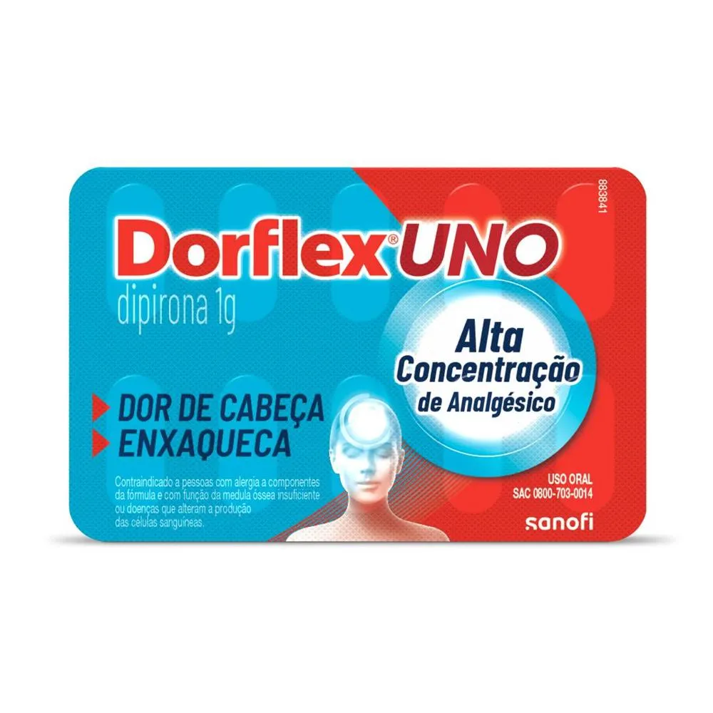 Dorflex Uno Dipirona 1g 4 Comprimidos
