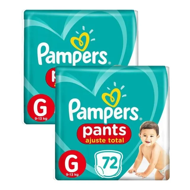 Kit 2 Fraldas Confortsec Pants ”G” Pampers Simples c/72 Unidades cada