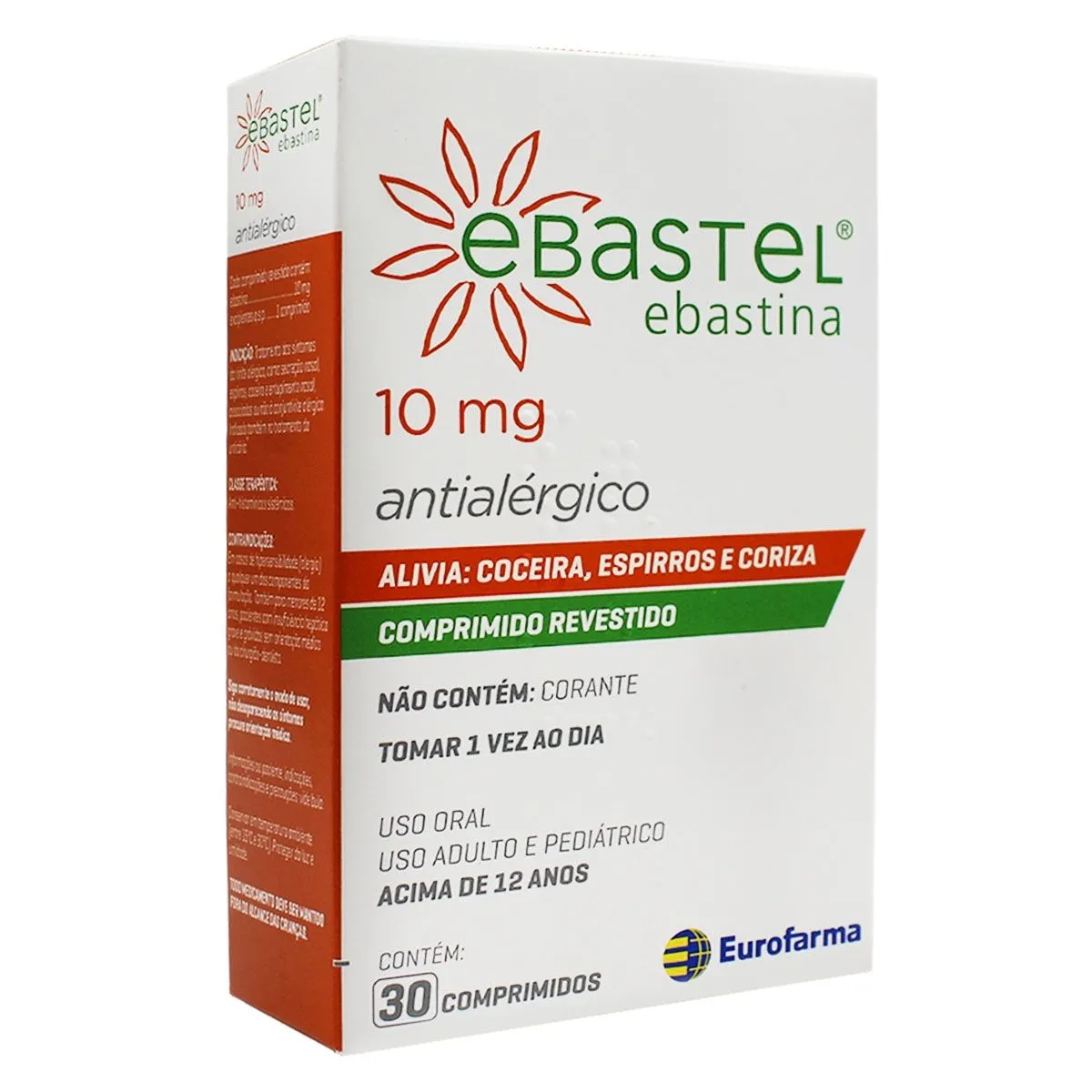 Ebastel 10mg 30 comprimidos Eurofarma