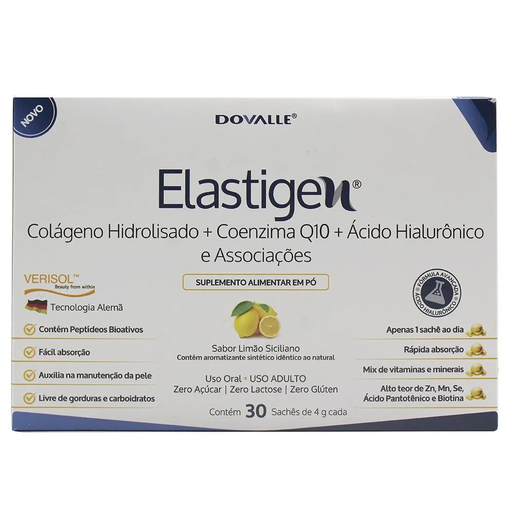 Elastigen 30 Sachês Sabor Limão Siciliano