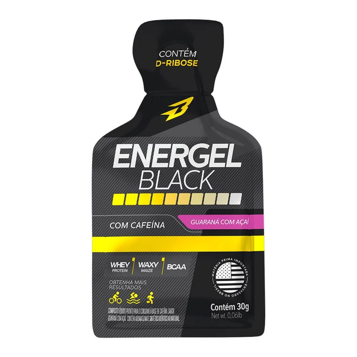 Energel Black Sabor Guaraná Com Açaí Sachê Com 30g Body Action