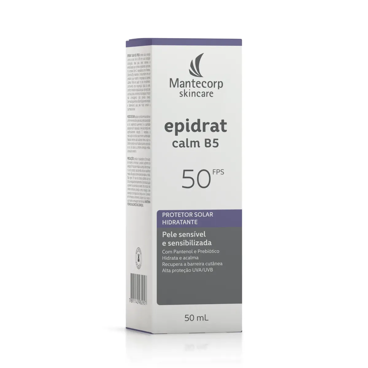 Epidrat Calm B5 Protetor Solar Hidratante FPS 50 Bisnaga 50ml