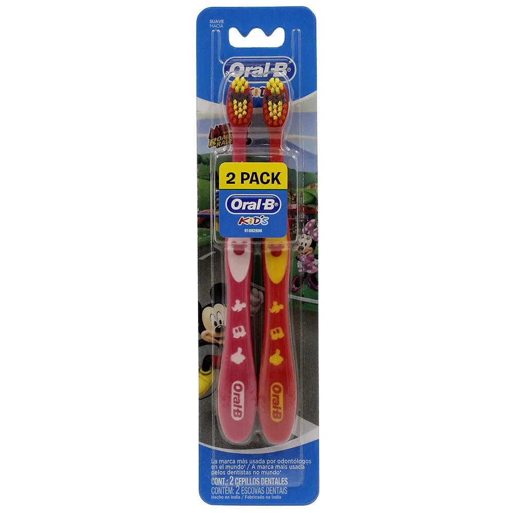 Escova De Dente Oral-B Kids Mickey Com 2 Unidades