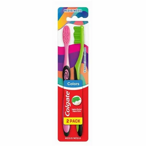 Escova Dental Colgate Colors Pack C/2 Unidades