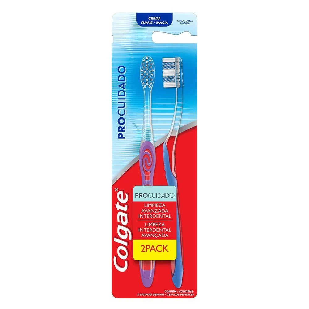 Escova Dental Colgate Pró-Cuidado Pack Com 2 Unidades