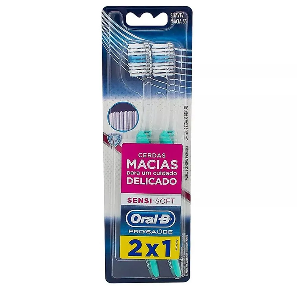 Escova Dental Oral-B Pró-Saúde Sensi Soft 2 Unidades
