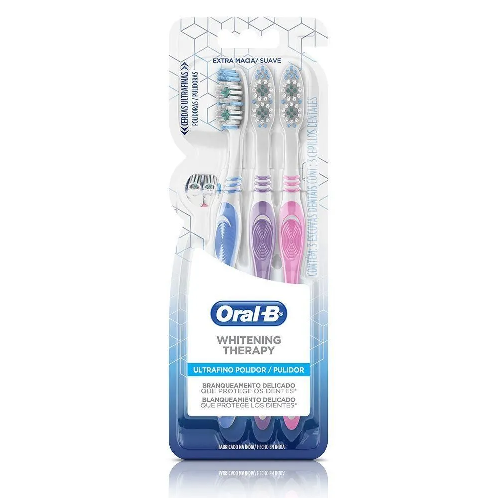 Escova Dental Oral-B Whitening Therapy Com 3 Unidades
