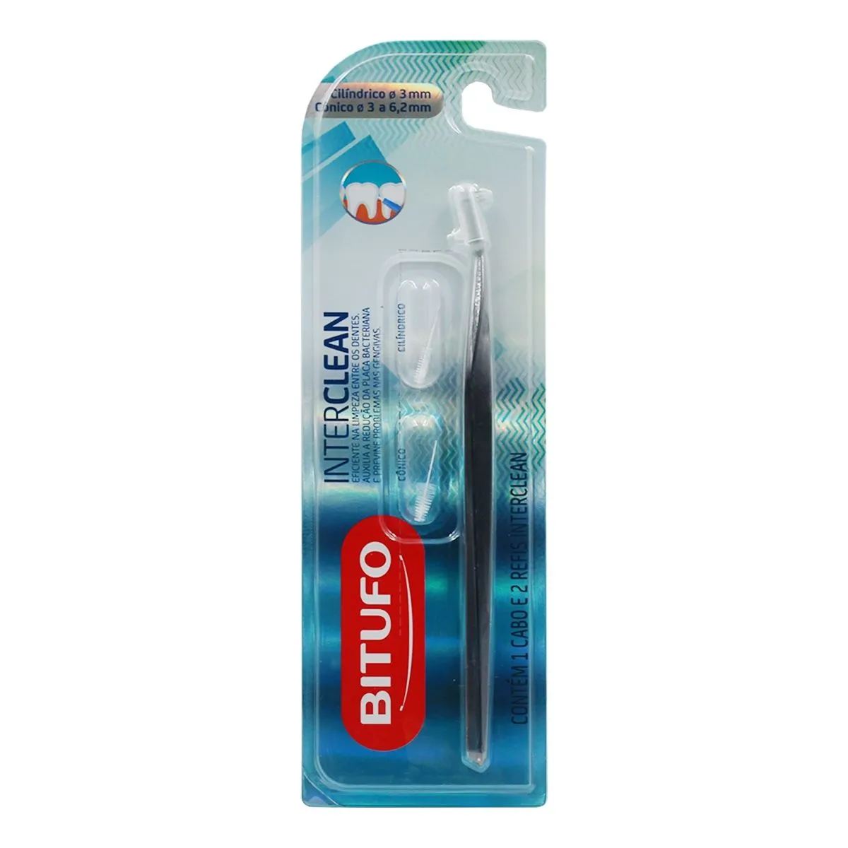 Escova Interdental Interclean Cilíndrico 3Mm e Cônico 3 A 6,2Mm Bitufo