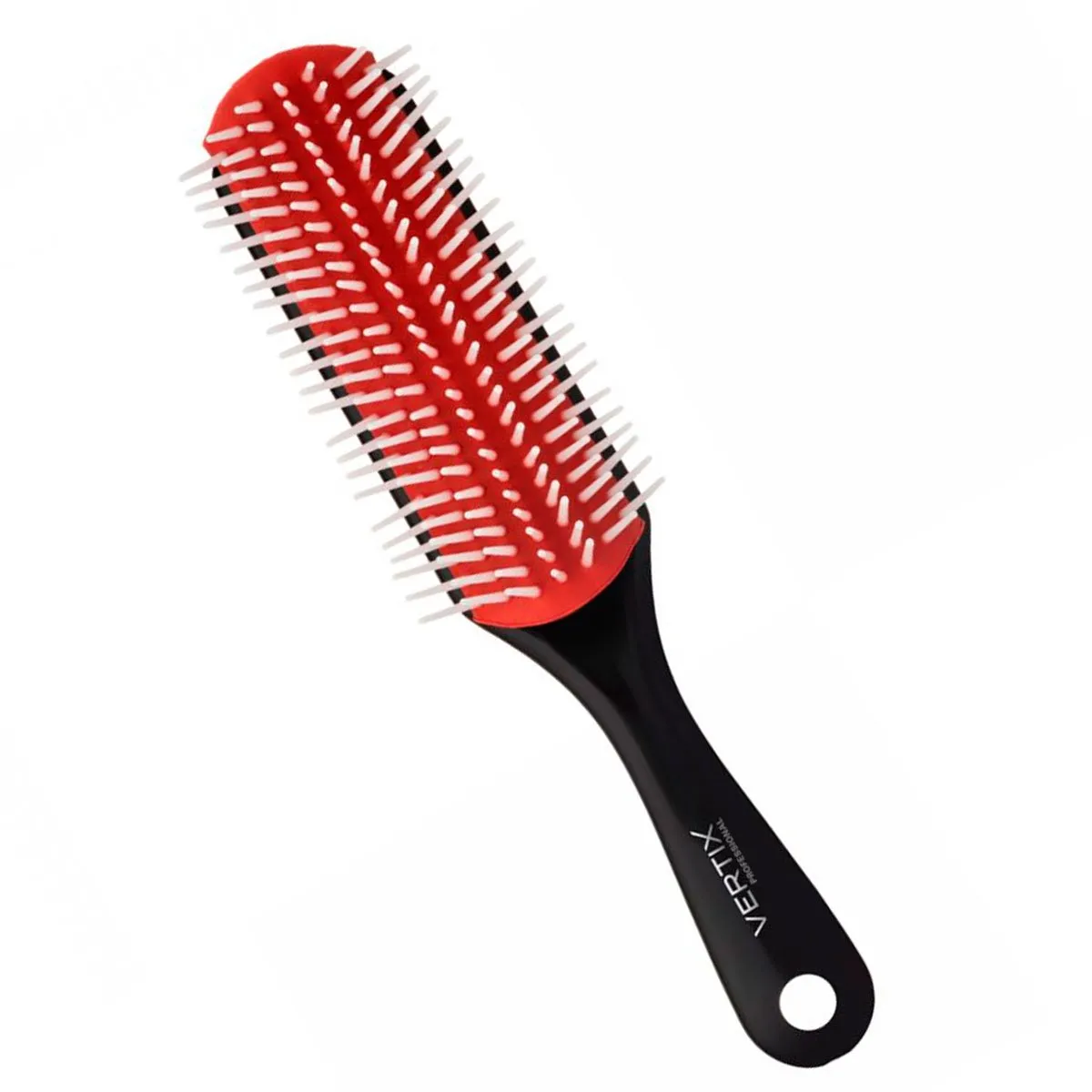 Escova Pompadour Cerdas Nylon Styling Brush Preto