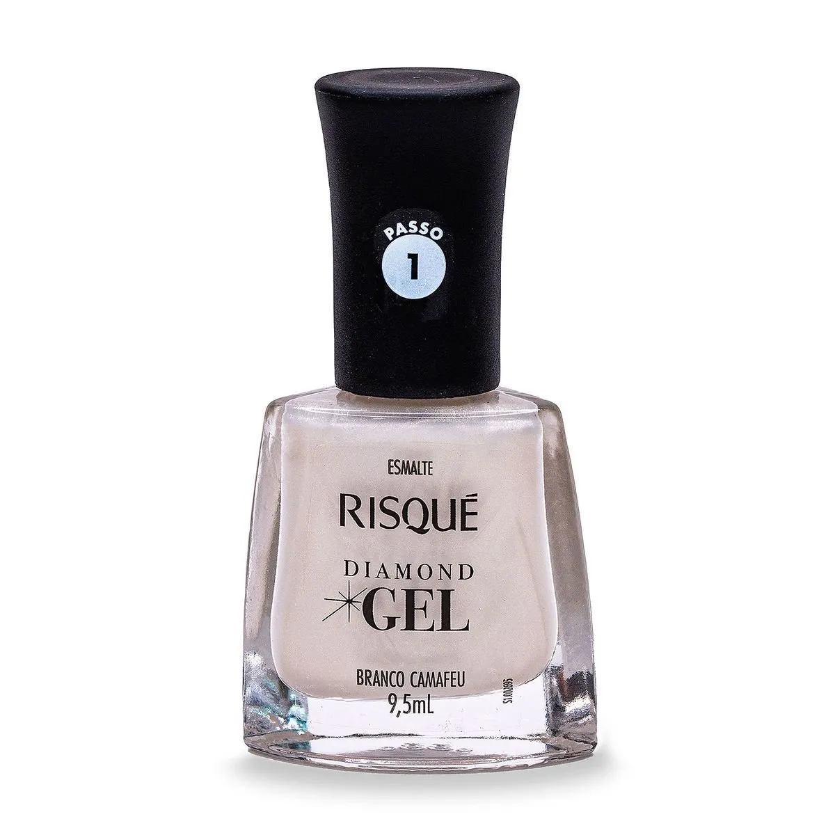 Esmalte Risqué Branco Camafeu Diamond Gel Cremoso 9,5ml