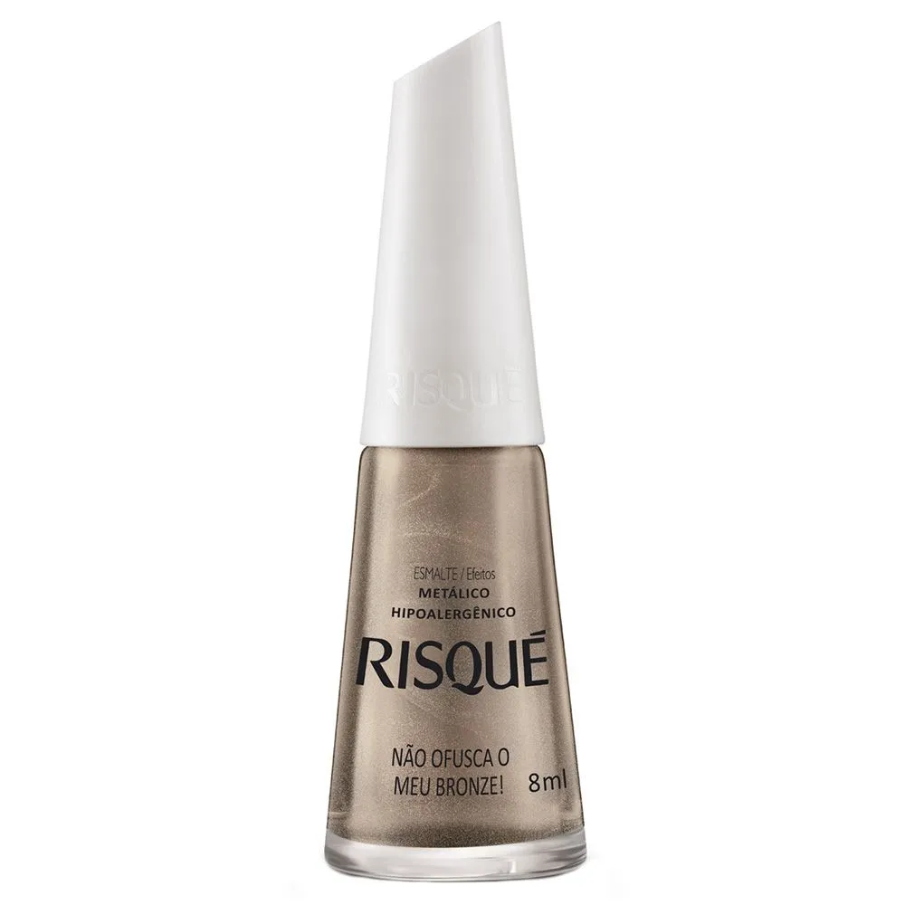 Esmalte Risque Metálico Não Ofusque Meu Bronze 8Ml