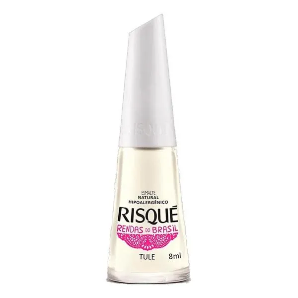 Esmalte Risqué Natural Renda Tule 8ml
