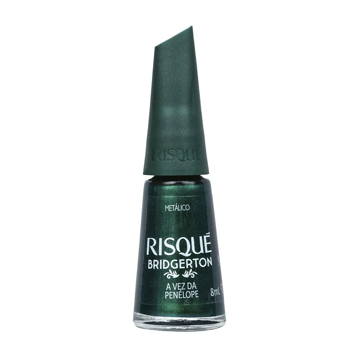 Esmalte Verde Bridgerton A Vez da Penélope Metálico Com 8Ml Risqué