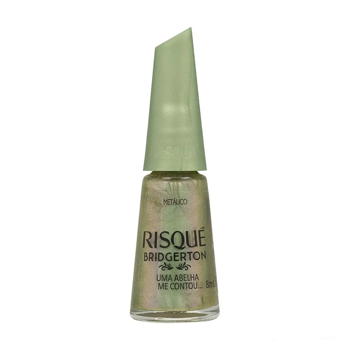 Esmalte Verde Bridgerton Uma Abelha Me Contou Metálico Com 8Ml Risqué