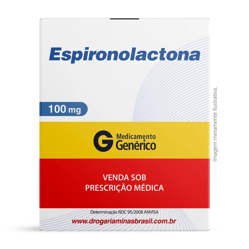 Espironolactona 100 Mg Com 30 Comprimidos Genérico Ems