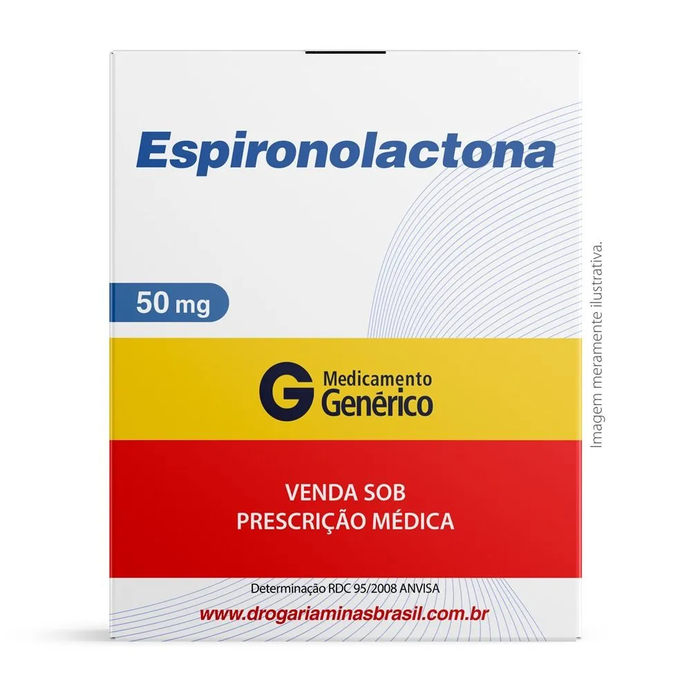 Espironolactona 50Mg Com 30 Comprimidos Genérico Ems