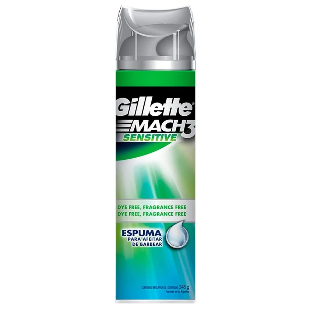 Espuma de Barbear Gillette Mach 3 Sensitive 245g