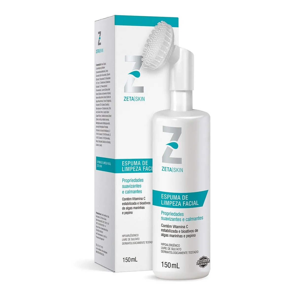 Espuma de Limpeza Facial Zeta Skin Com 150Ml