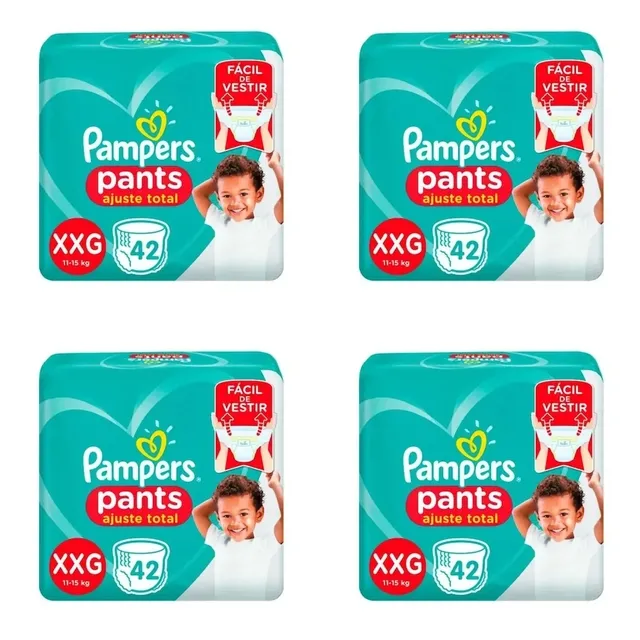 Kit 4 Fraldas Pampers Pants Xxg c/42 Unidades cada
