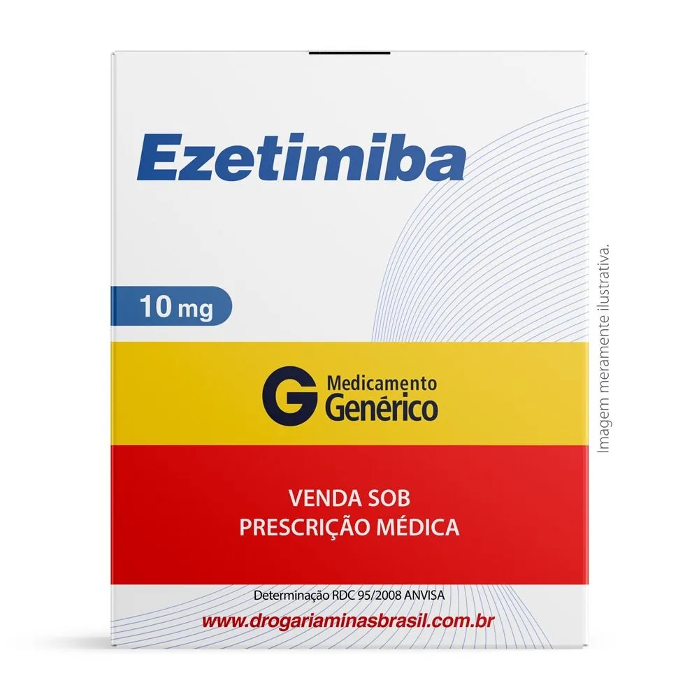 Ezetimiba 10Mg Com 30 Comprimidos Genérico Ems
