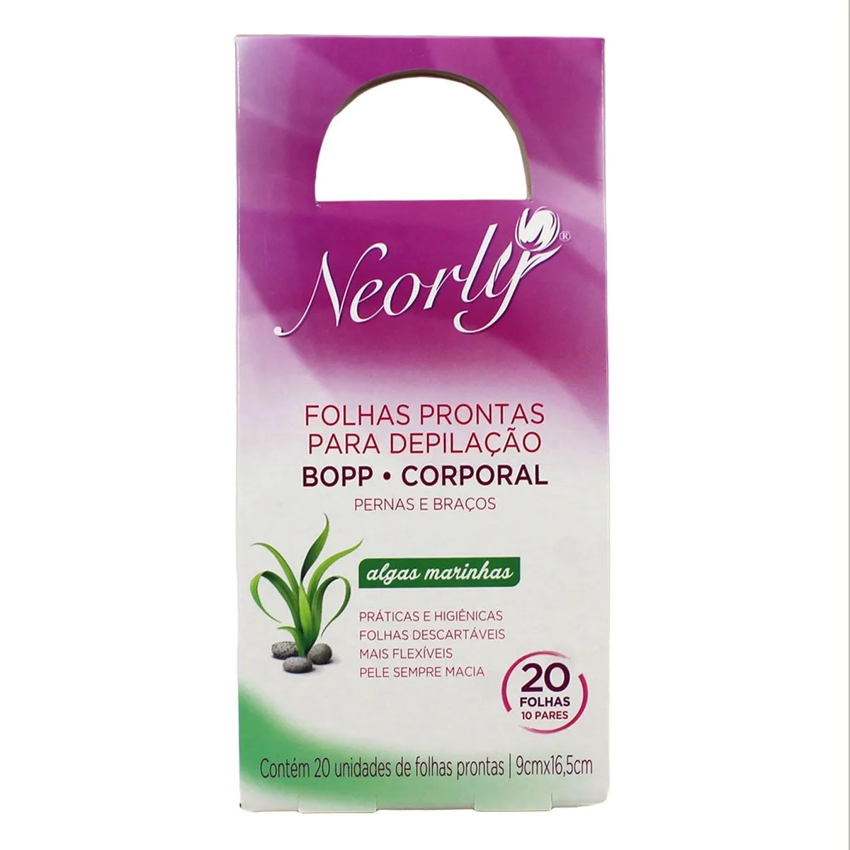 Folhas Prontas Para Depilação Bopp Corporal Algas Marinhas 10 Pares Neorly