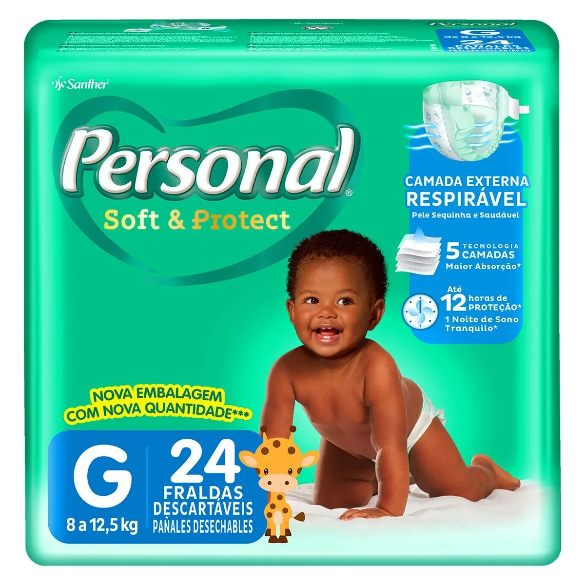 Fralda Baby Jumbo Tamanho G Com 24 Unidades Personal