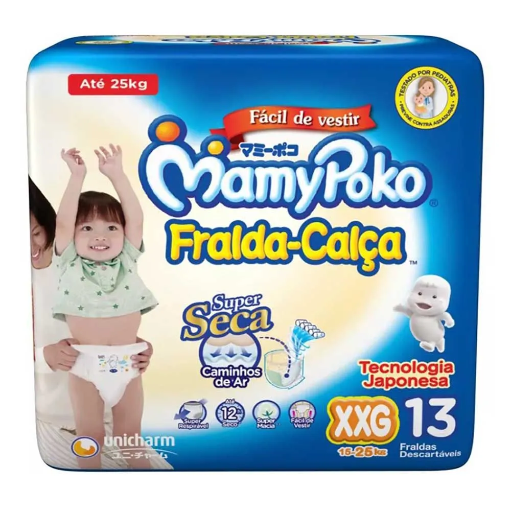 Fralda - Calça Mamypoko Tamanho Xxg Com 13 Unidades