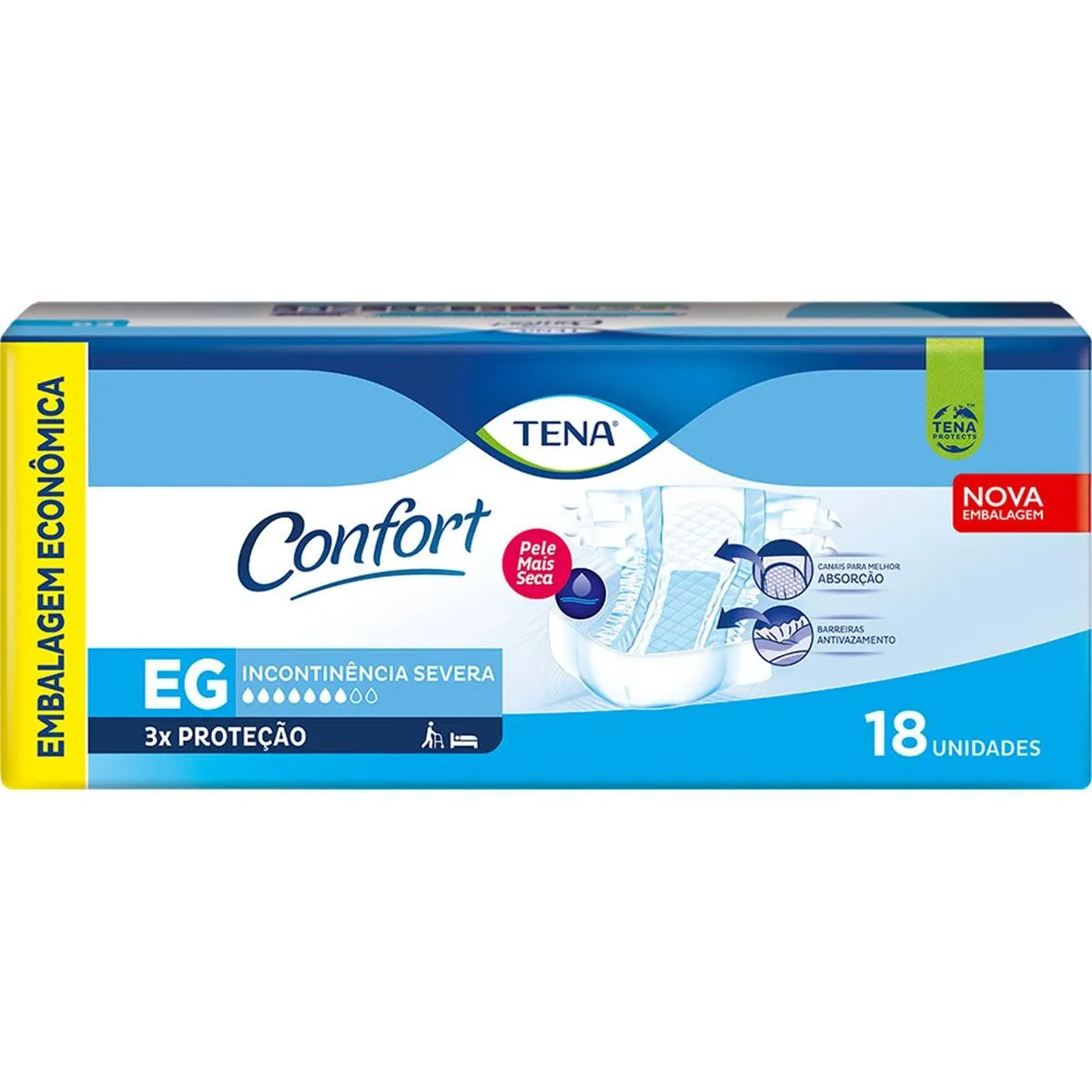 Fralda Geriátrica Tena Confort EG 18 Unidades