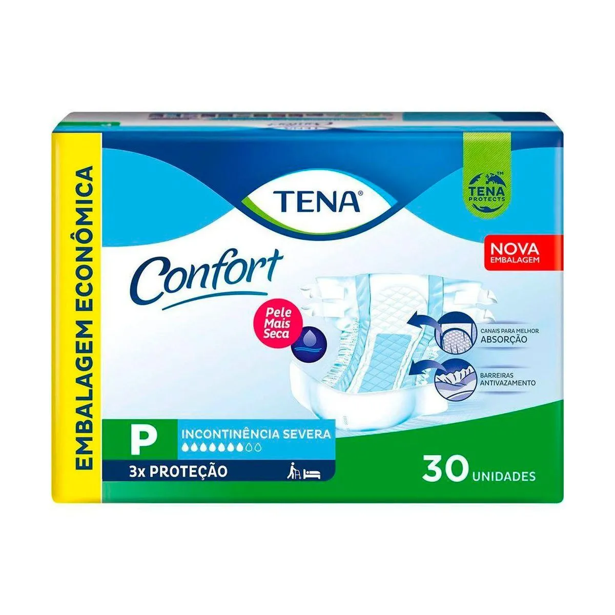 Fralda Geriátrica Tena Confort P 30 Unidades
