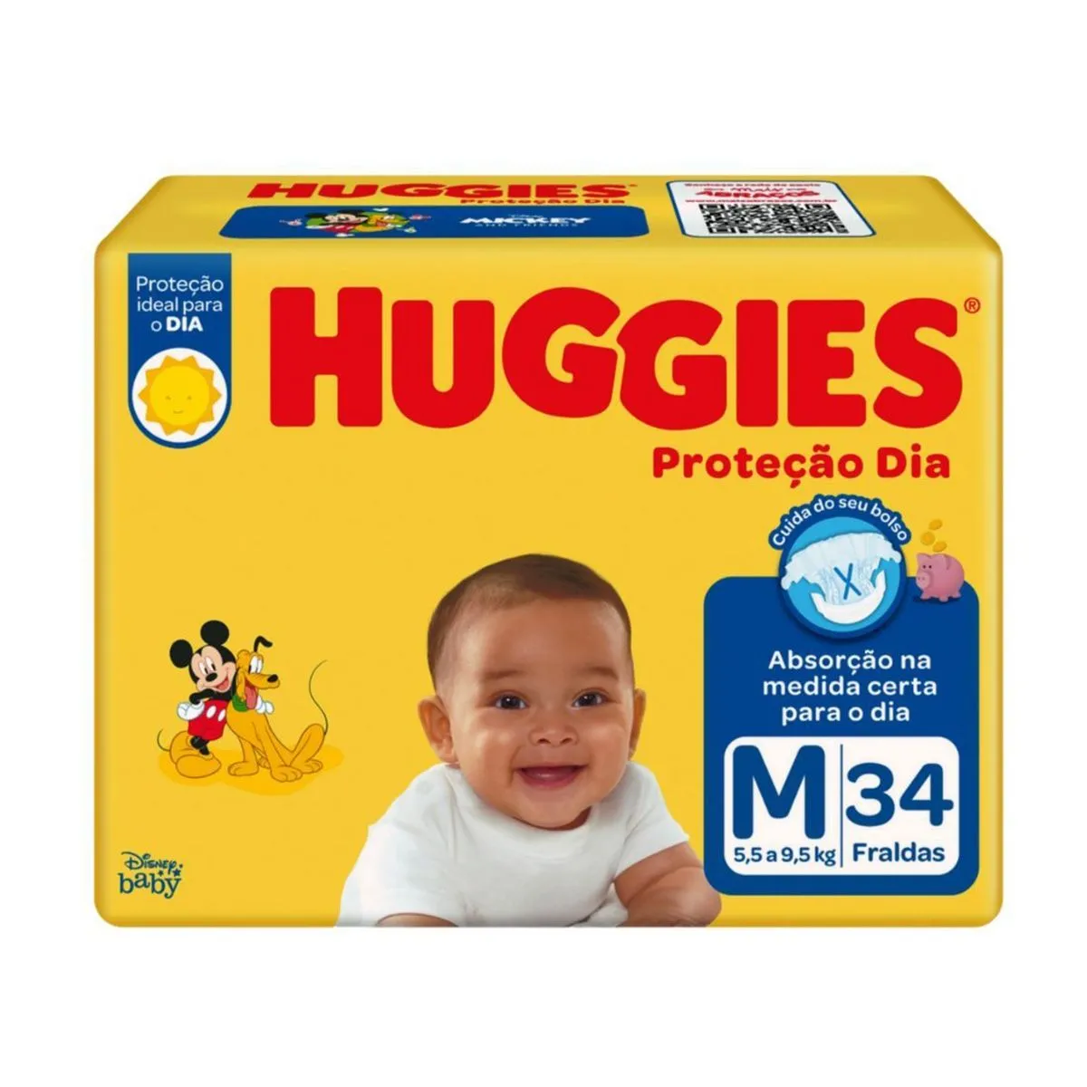 Fralda Huggies Proteção Dia Tamanho M Com 34 Unidades