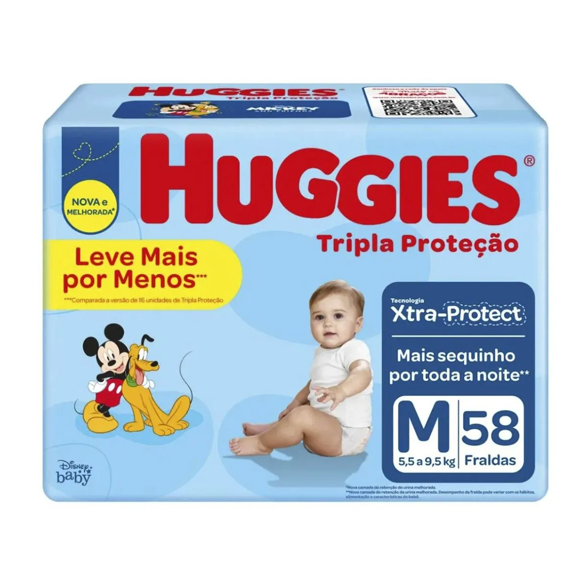 Fralda Huggies Tripla Proteção Tamanho M Com 58 Unidades