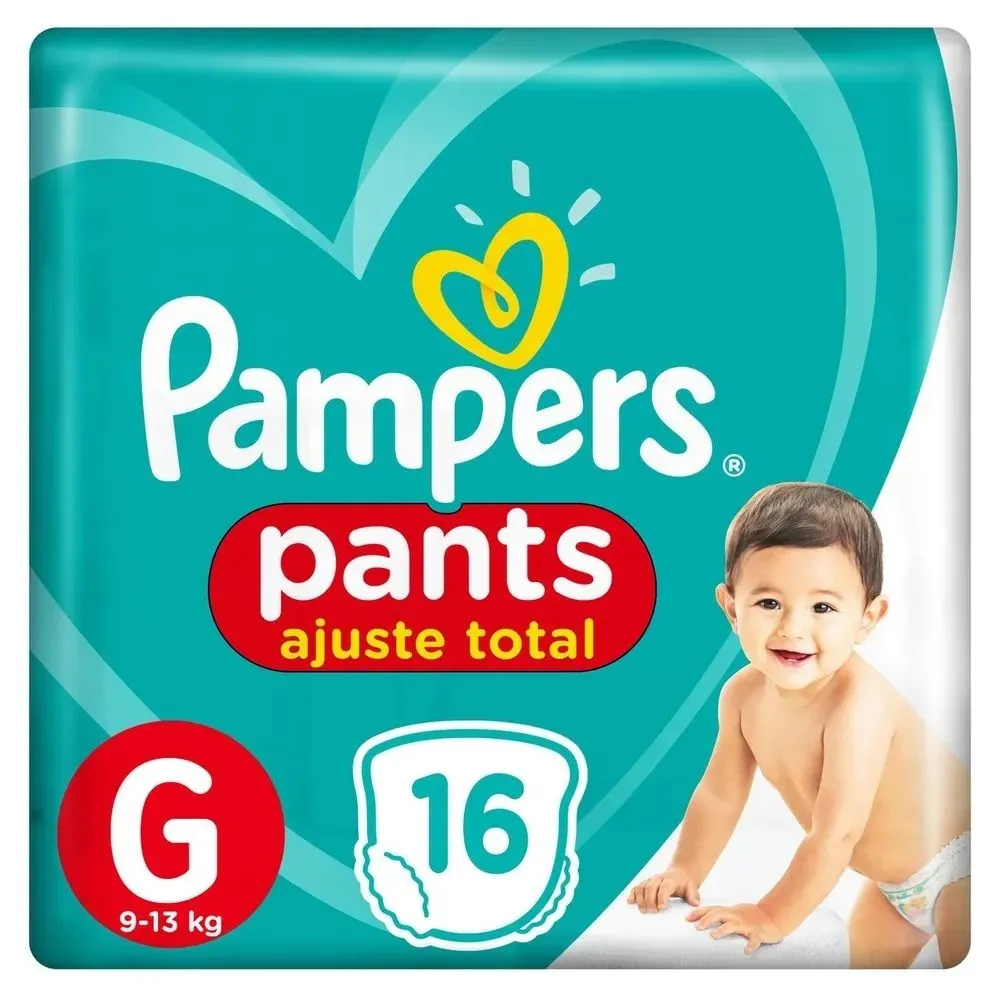 Fralda Pampers Pants Ajuste Total Tamanho G Com 16 Unidades