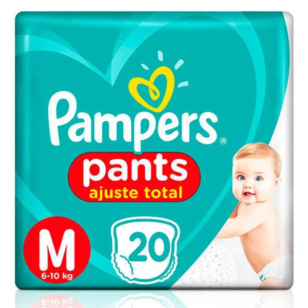 Fralda Pampers Pants Ajuste Total Tamanho M Com 20 Unidades